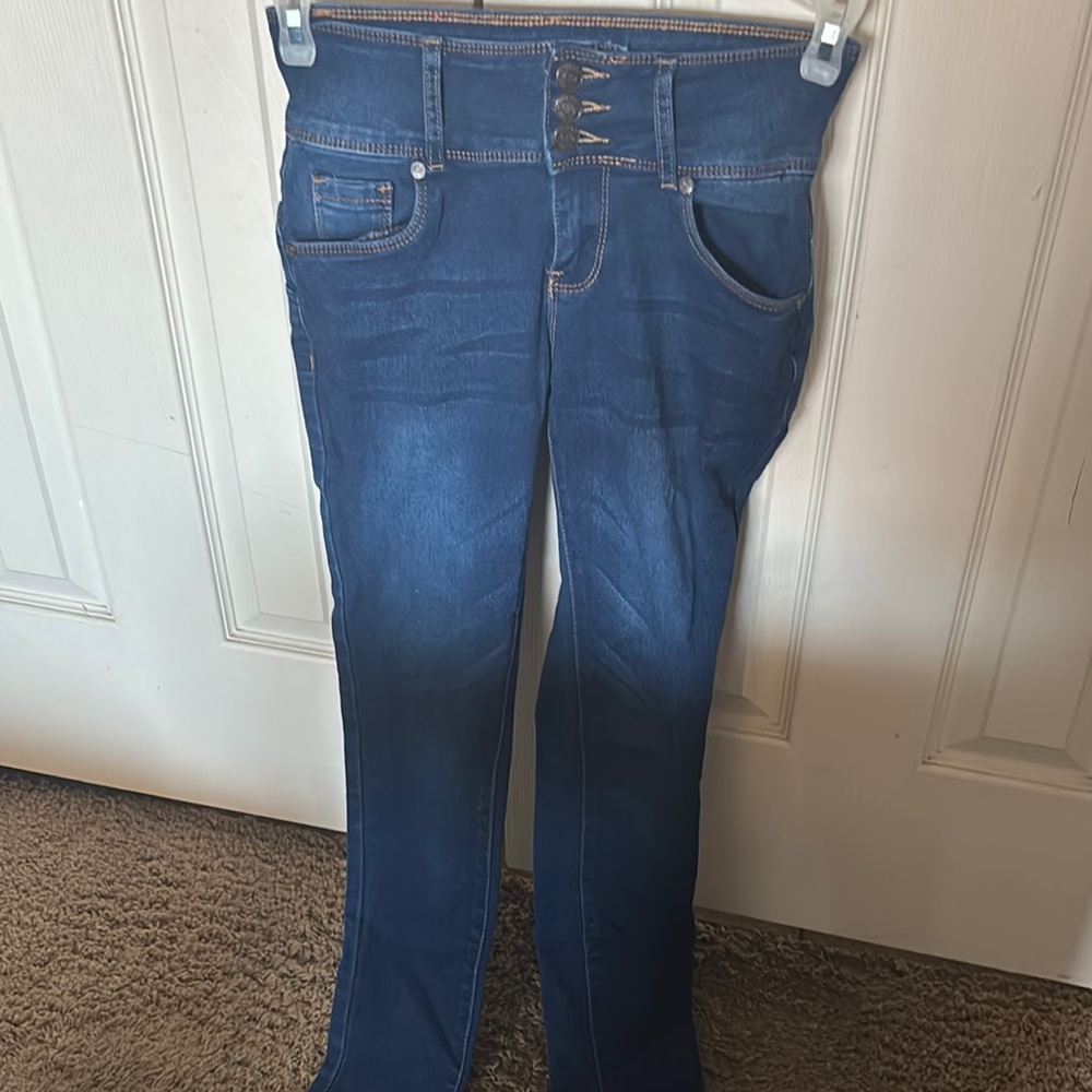 High-Waisted Blue Jeans - Picture 1 of 1